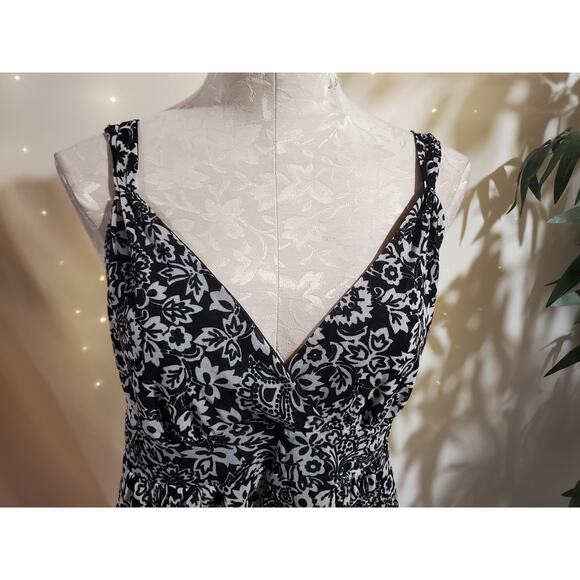 Vtg Y2K New York & Co Mesh Sheer Smocked Babydoll Tank Size L Grunge Whimsigoth - Picture 6 of 12